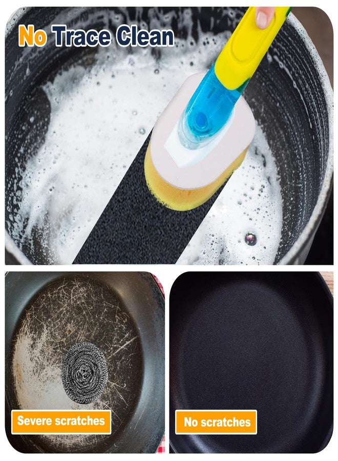 Runhike 6 Packs Refill Heads Compatible with Dish Daddy,Non-Scratch Wand Refill Sponge Heads Compatible with Scrub Daddy,Upgrade Much Thicker and Durable - Image 4